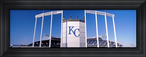 Framed Baseball stadium, Kauffman Stadium, Kansas City, Missouri, USA Print