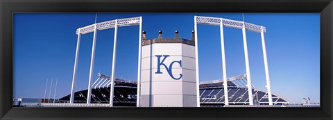 Framed Baseball stadium, Kauffman Stadium, Kansas City, Missouri, USA Print