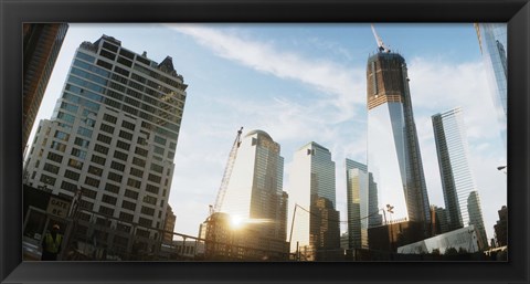 Framed Skyscrapers in a city, New York City, New York State, USA 2012 Print