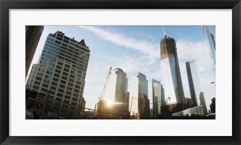 Framed Skyscrapers in a city, New York City, New York State, USA 2012 Print