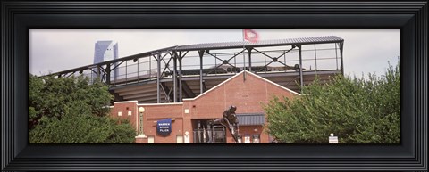 Framed Warren Spahn Plaza at the Chickasaw Bricktown Ballpark, Oklahoma City, Oklahoma, USA Print
