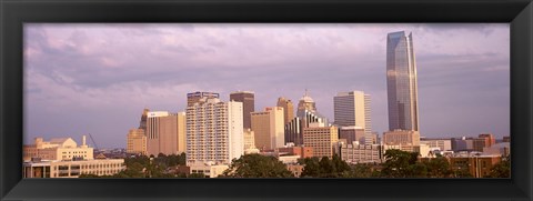 Framed Downtown skyline, Oklahoma City, Oklahoma Print