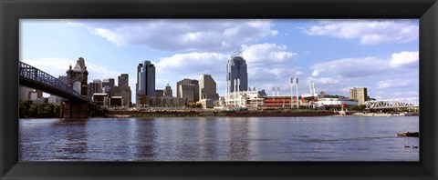 Framed Ohio River, Cincinnati, Hamilton County, Ohio Print
