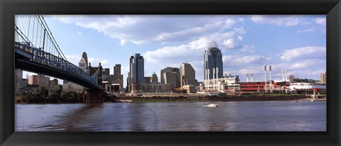 Framed Bridge across the Ohio River, Cincinnati, Hamilton County, Ohio Print