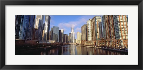 Framed Skyscraper in a city, Trump Tower, Chicago, Cook County, Illinois, USA Print