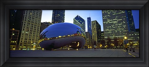 Framed Buildings in a city, Cloud Gate, Millennium Park, Chicago, Cook County, Illinois, USA Print