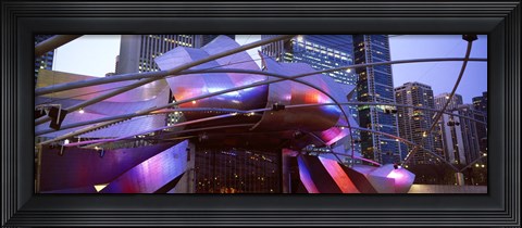 Framed Low angle view of Jay Pritzker Pavilion, Millennium Park, Chicago, Cook County, Illinois Print
