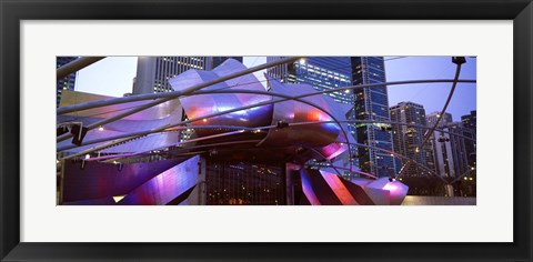 Framed Low angle view of Jay Pritzker Pavilion, Millennium Park, Chicago, Cook County, Illinois Print