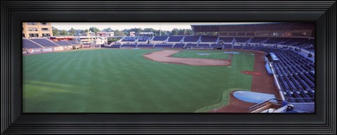 Framed Baseball stadium in a city, Durham Bulls Athletic Park, Durham, Durham County, North Carolina, USA Print