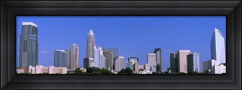 Framed City skyline, Charlotte, Mecklenburg County, North Carolina, USA Print