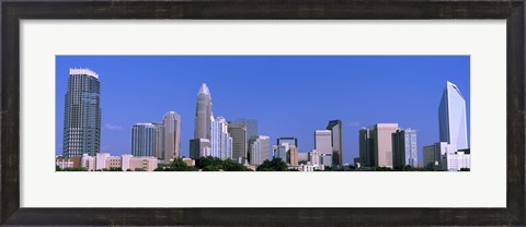 Framed City skyline, Charlotte, Mecklenburg County, North Carolina, USA Print