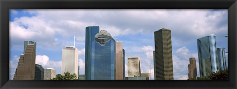 Framed Low angle view of skyscrapers, Houston, Texas, USA Print