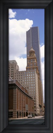 Framed Skyscrapers in a city, Houston, Texas, USA (vertical) Print