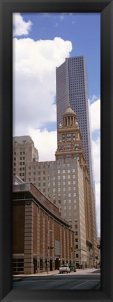 Framed Skyscrapers in a city, Houston, Texas, USA (vertical) Print