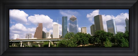 Framed Wedge Tower, ExxonMobil Building, Chevron Building, Houston, Texas (horizontal) Print