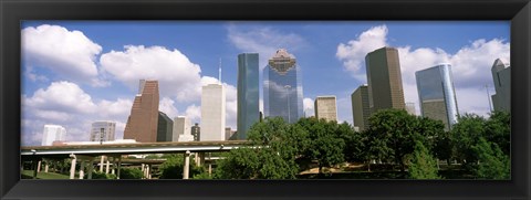 Framed Wedge Tower, ExxonMobil Building, Chevron Building, Houston, Texas (horizontal) Print