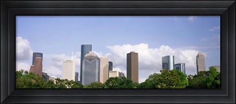 Framed Wedge Tower, ExxonMobil Building, Chevron Building from a Distance, Houston, Texas, USA Print