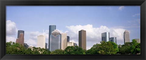 Framed Wedge Tower, ExxonMobil Building, Chevron Building from a Distance, Houston, Texas, USA Print