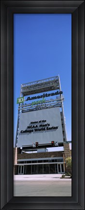 Framed Sign board at a convention center, Century Link Center, Omaha, Nebraska, USA Print