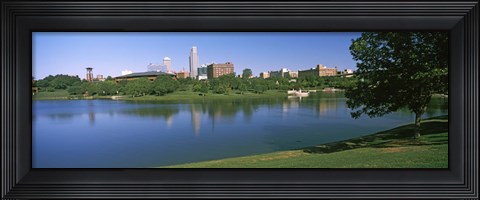 Framed Buildings at the waterfront, Omaha, Nebraska (horizontal) Print