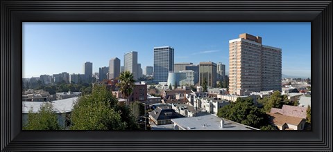 Framed View over Oakland from Adams Point, California Print
