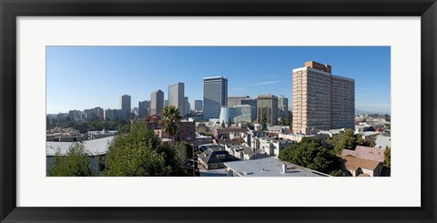 Framed View over Oakland from Adams Point, California Print