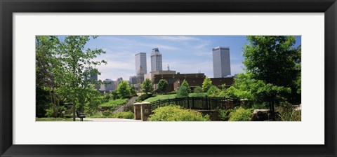 Framed Buildings in a city, Tulsa, Oklahoma, USA Print