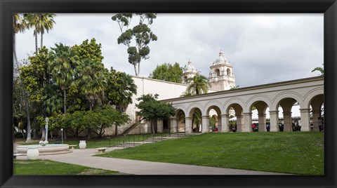 Framed Colonnade in Balboa Park, San Diego, California, USA Print