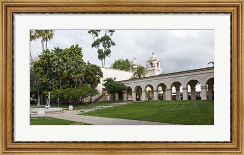 Framed Colonnade in Balboa Park, San Diego, California, USA Print
