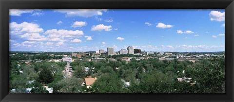 Framed Aerial view of Colorado Springs, Colorado Print