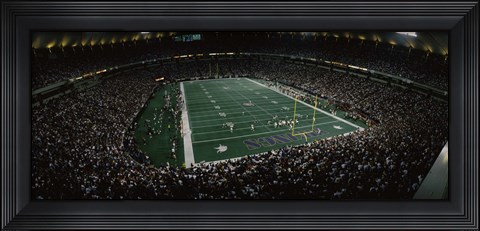 Framed Spectators in an American football stadium, Hubert H. Humphrey Metrodome, Minneapolis, Minnesota, USA Print