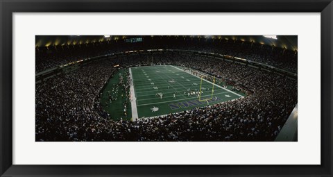 Framed Spectators in an American football stadium, Hubert H. Humphrey Metrodome, Minneapolis, Minnesota, USA Print