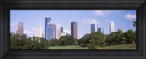 Framed Downtown skylines, Houston, Texas Print