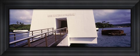 Framed USS Arizona Memorial, Pearl Harbor, Honolulu, Hawaii Print