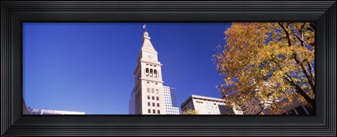 Framed Low angle view of a Clock tower, Denver, Colorado Print