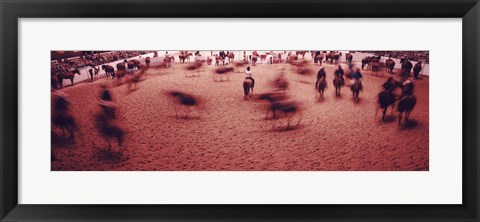 Framed Rodeo arena, Fort Worth Stock Show and Rodeo, Fort Worth, Texas, USA Print