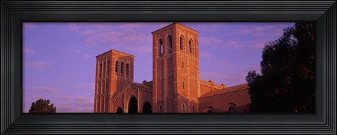 Framed Low angle view of Royce Hall at university campus, University of California, Los Angeles, California, USA Print