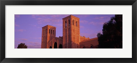 Framed Low angle view of Royce Hall at university campus, University of California, Los Angeles, California, USA Print