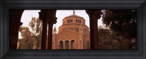 Framed Powell Library at an university campus, University of California, Los Angeles, California, USA Print