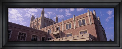 Framed Low angle view of Kerckhoff Hall, University of California, Los Angeles, California, USA Print