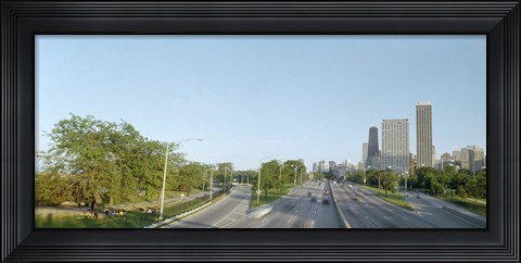 Framed Skyscrapers in a city, Lake Shore Drive, Chicago, Cook County, Illinois, USA Print