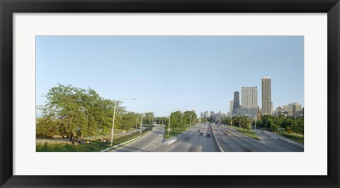 Framed Skyscrapers in a city, Lake Shore Drive, Chicago, Cook County, Illinois, USA Print