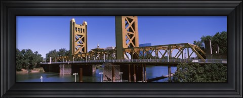 Framed Tower Bridge, Sacramento, CA , USA Print