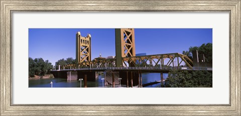 Framed Tower Bridge, Sacramento, CA , USA Print