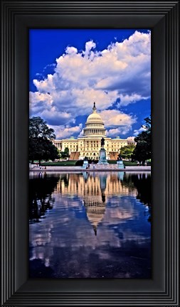 Framed Government building on the waterfront, Capitol Building, Washington DC Print