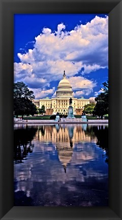 Framed Government building on the waterfront, Capitol Building, Washington DC Print