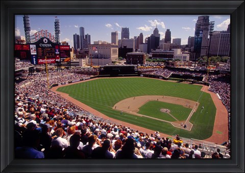 Framed Home of the Detroit Tigers Baseball Team, Comerica Park, Detroit, Michigan, USA Print
