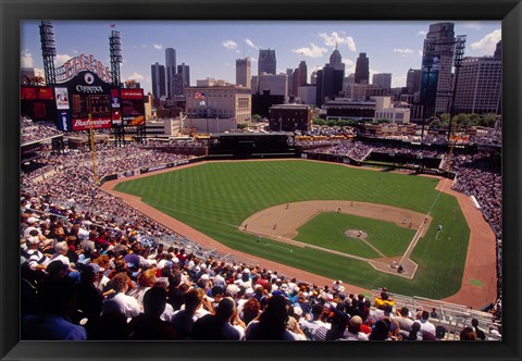 Framed Home of the Detroit Tigers Baseball Team, Comerica Park, Detroit, Michigan, USA Print