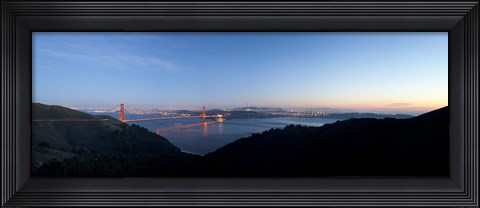 Framed Hawk Hill, Marin Headlands, Goden Gate Bridge, San Francisco, Califorina Print