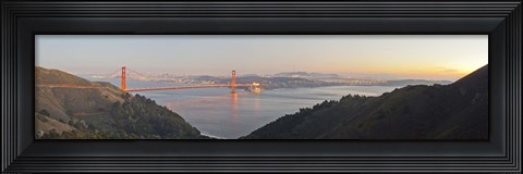 Framed Goden Gate Bridge view from Hawk Hill, San Francisco, Califorina Print